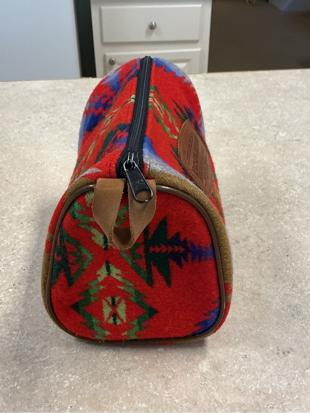 Pendleton Travel Cosmetic Bag 100% Wool Southwestern Aztec Navajo Pouch - Picture 4 of 8